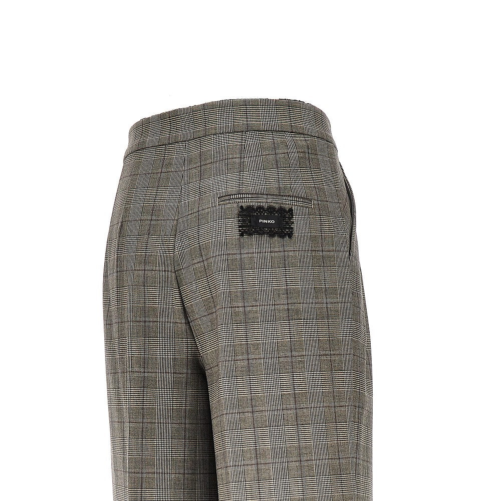 prince of wales wide-leg pants