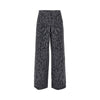 strass-embellished leopard wide leg pants