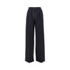 stretch wool-blend wide-leg pants