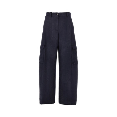 pinstriped flannel cargo pants