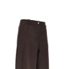 wool-blend barrel leg pants