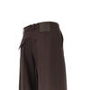 wool-blend barrel leg pants