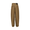 wool-blend barrel leg pants