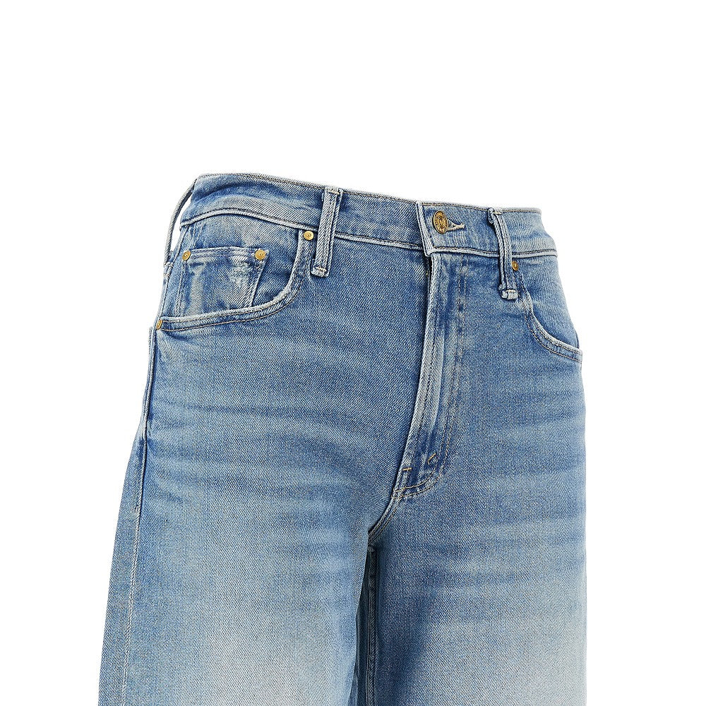 MOTHER 26 the spinner zip sneak jeans