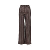 leather straight leg pants