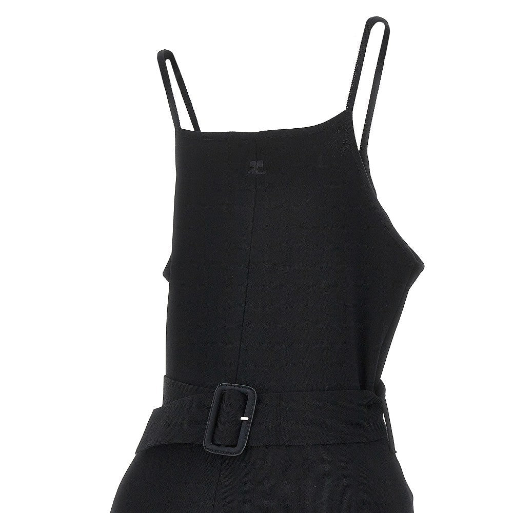 COURREGES S knitted jumpsuit with belt
