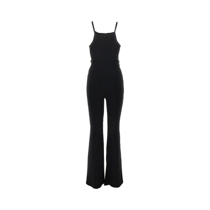 COURREGES S knitted jumpsuit with belt