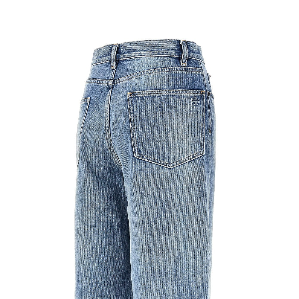 straight leg jeans with t monogram motif