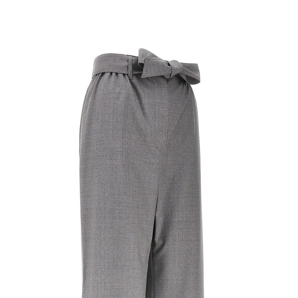 wool parachute pants with belt