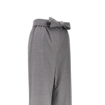 MAX MARA 40 wool parachute pants with belt