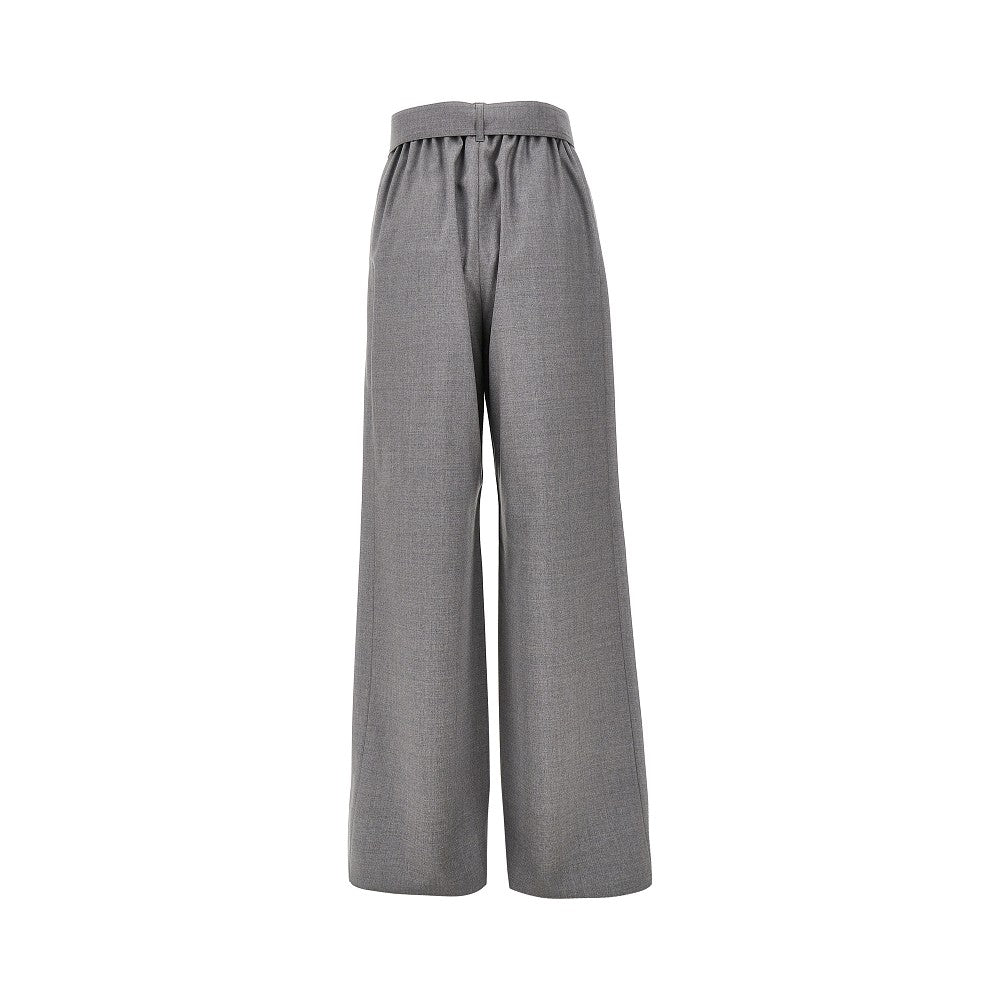 wool parachute pants with belt