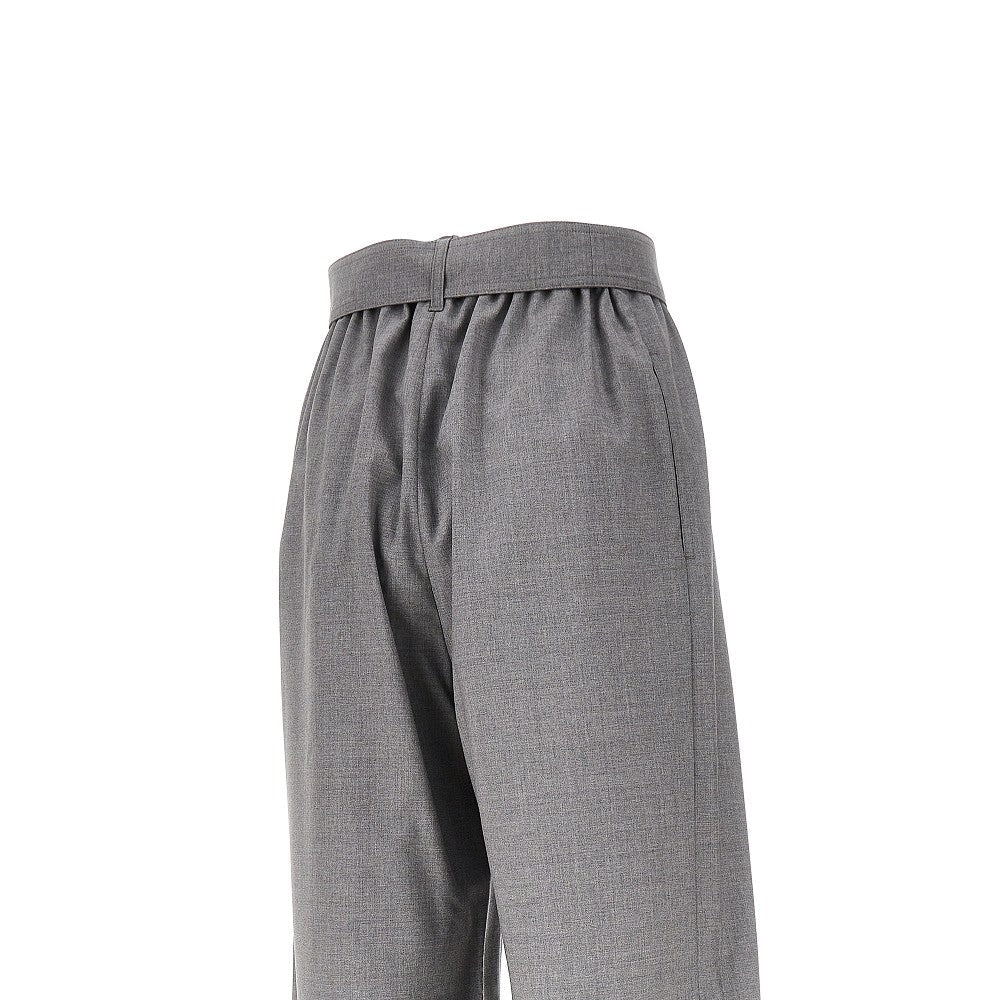wool parachute pants with belt