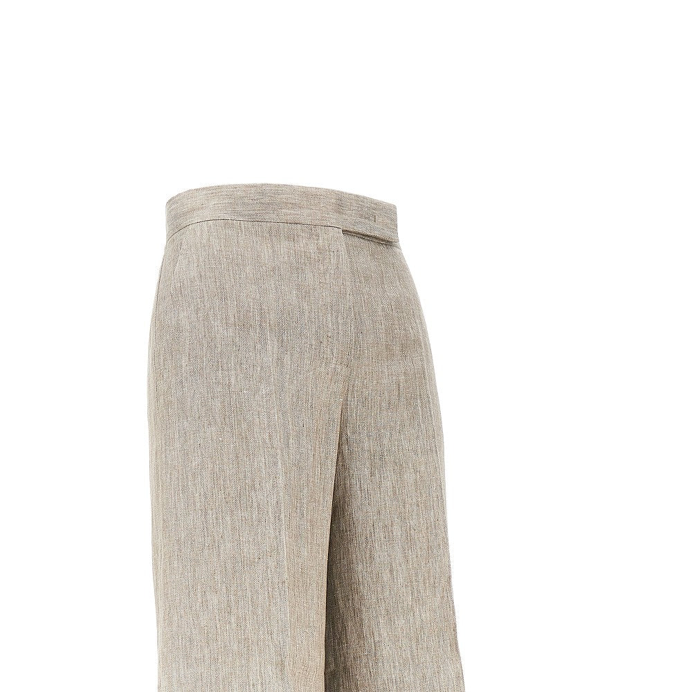 MAX MARA 42 chevron linen batavia pants