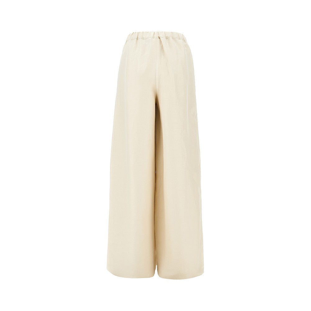 MAX MARA 40 linen and silk wide leg pants