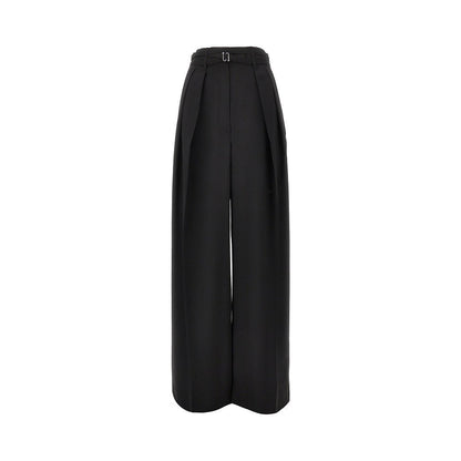 SPORTMAX 40 wide leg wool pants with darts
