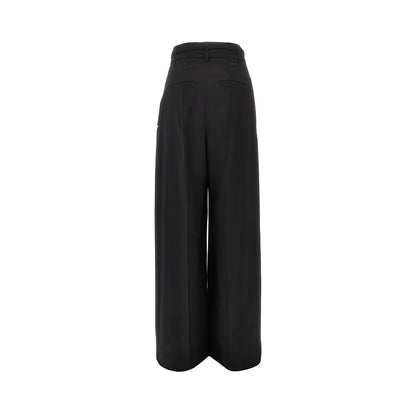 SPORTMAX 40 wide leg wool pants with darts