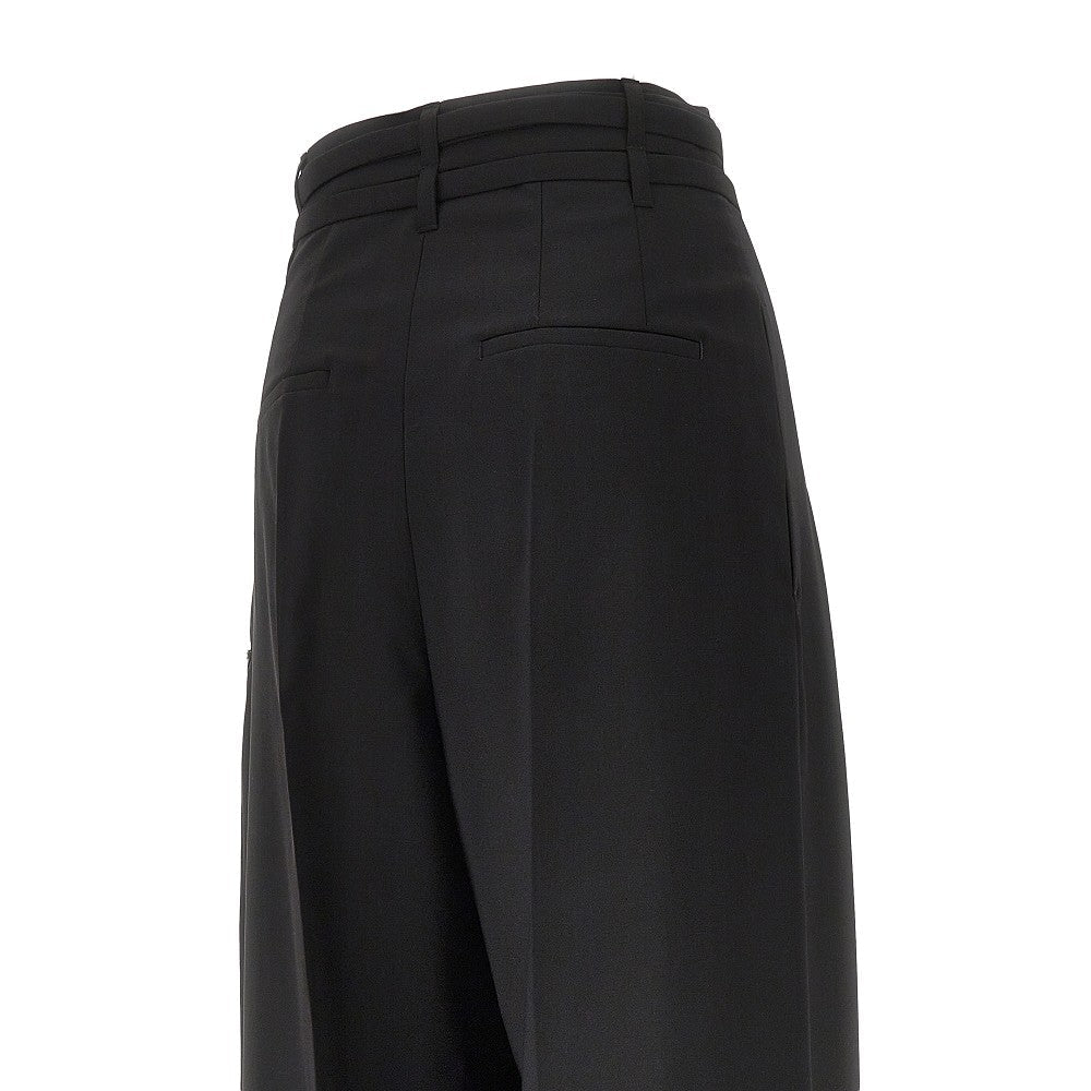 SPORTMAX 40 wide leg wool pants with darts