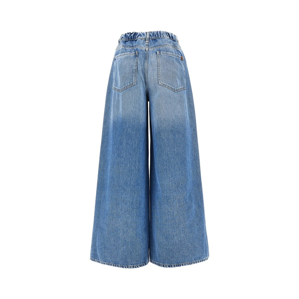 wide leg jeans with elasticated waist