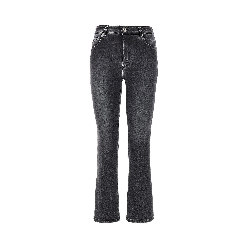 stretch denim cropped jeans