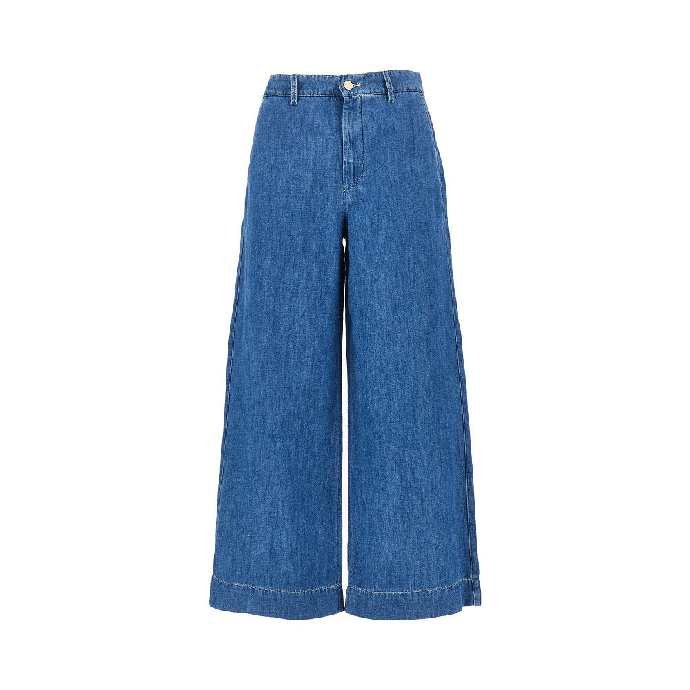 cotton and linen denim pants