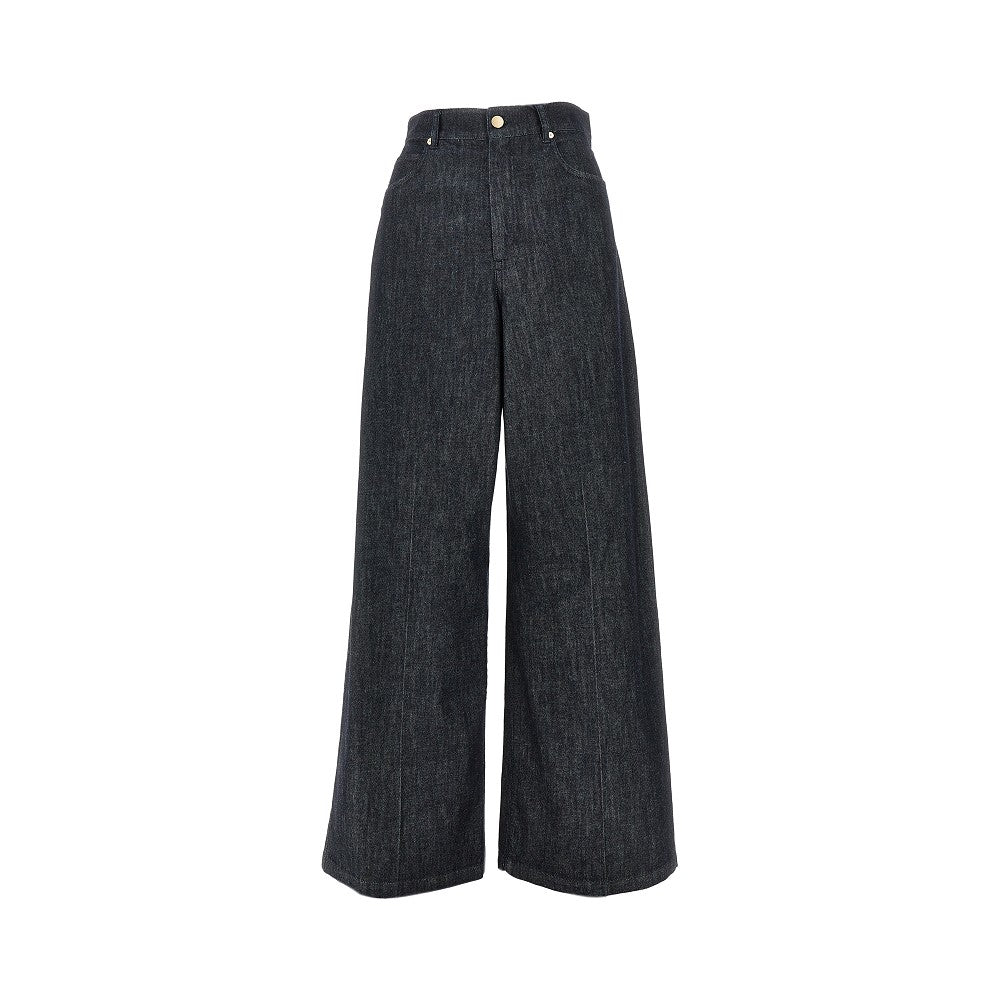 MAX MARA S 40 kapok-blend denim wide leg jeans