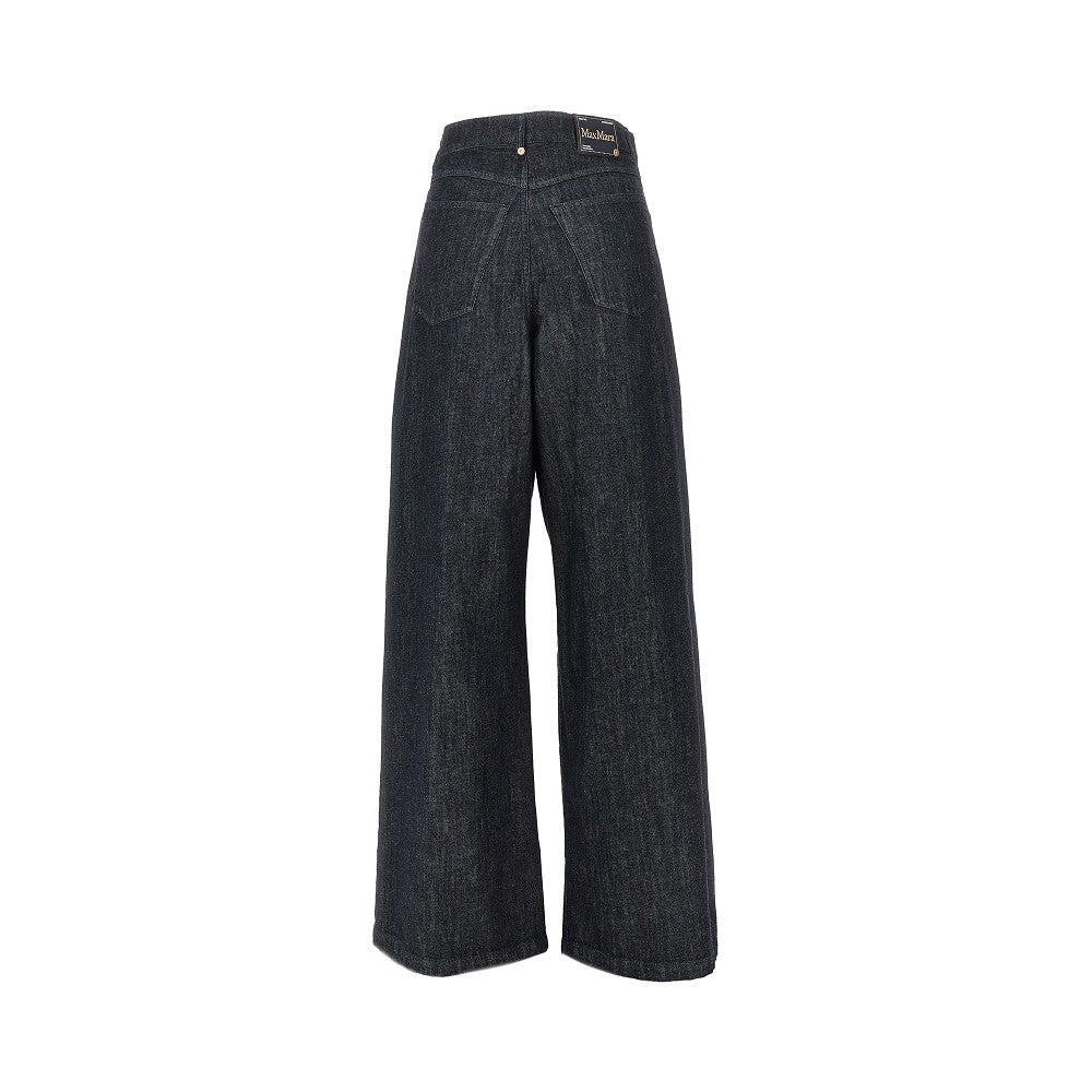 MAX MARA S 40 kapok-blend denim wide leg jeans