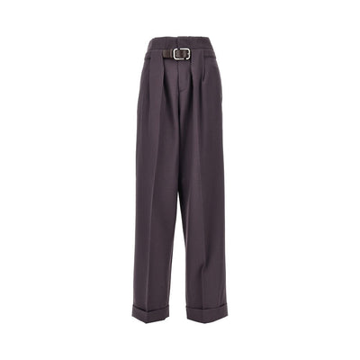gabardine pants with belt