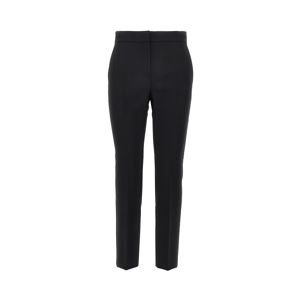 stretch wool canvas cropped pants