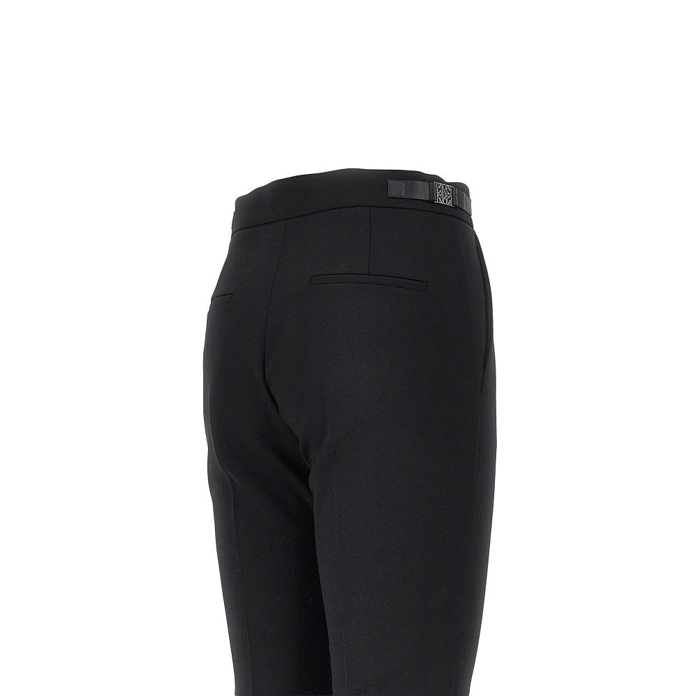 stretch wool canvas cropped pants