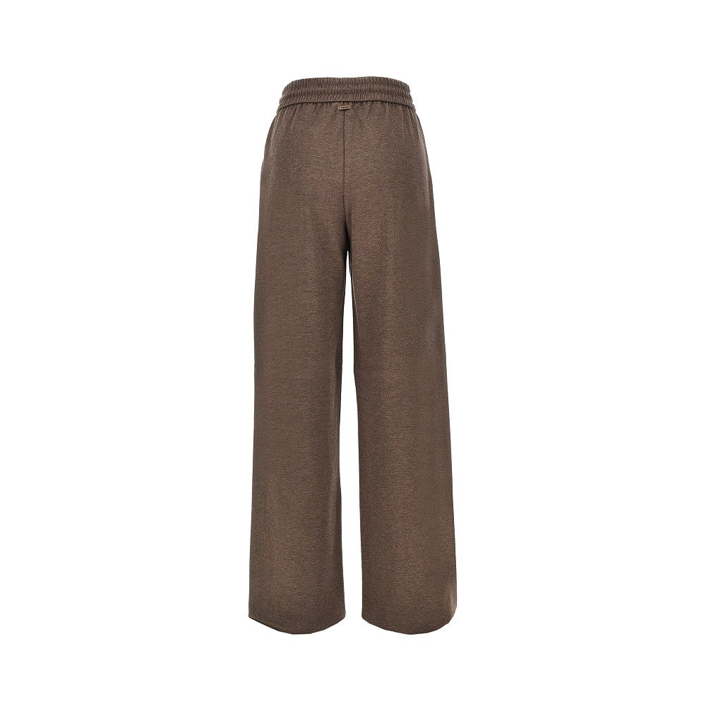 silk-blend jersey wide-leg pants