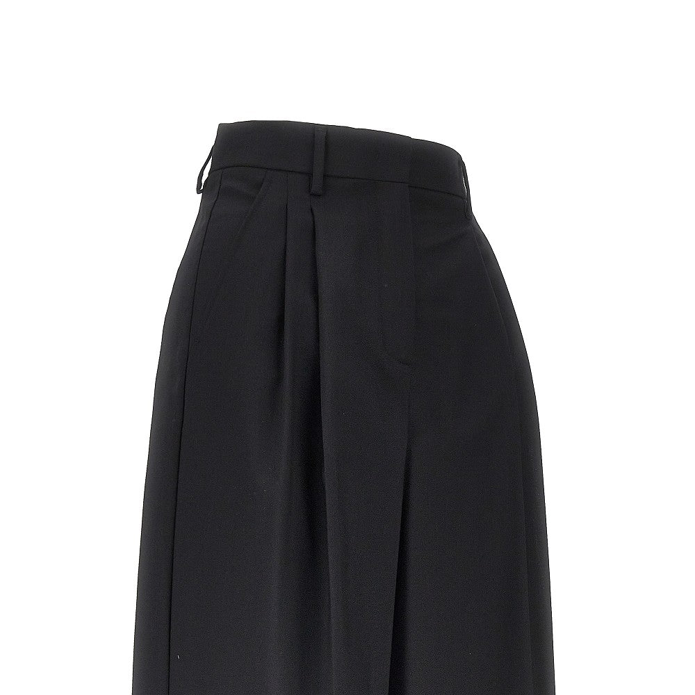 virgin wool wide-leg pants