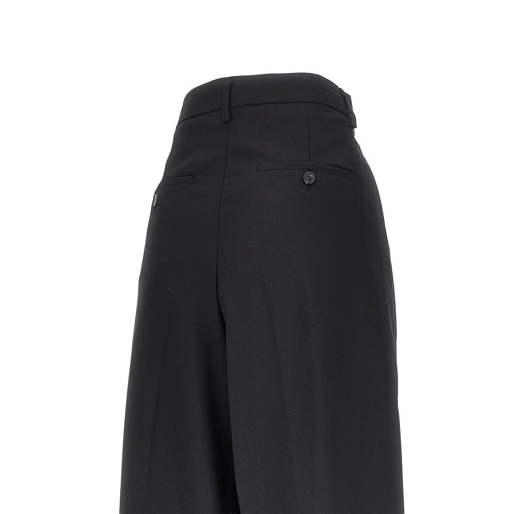 virgin wool wide-leg pants