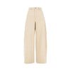 barrel leg drill pants