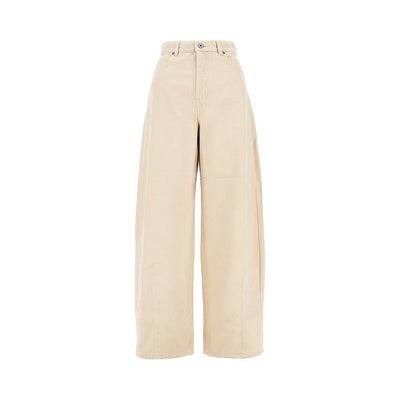 barrel leg drill pants