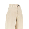 barrel leg drill pants