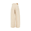 barrel leg drill pants