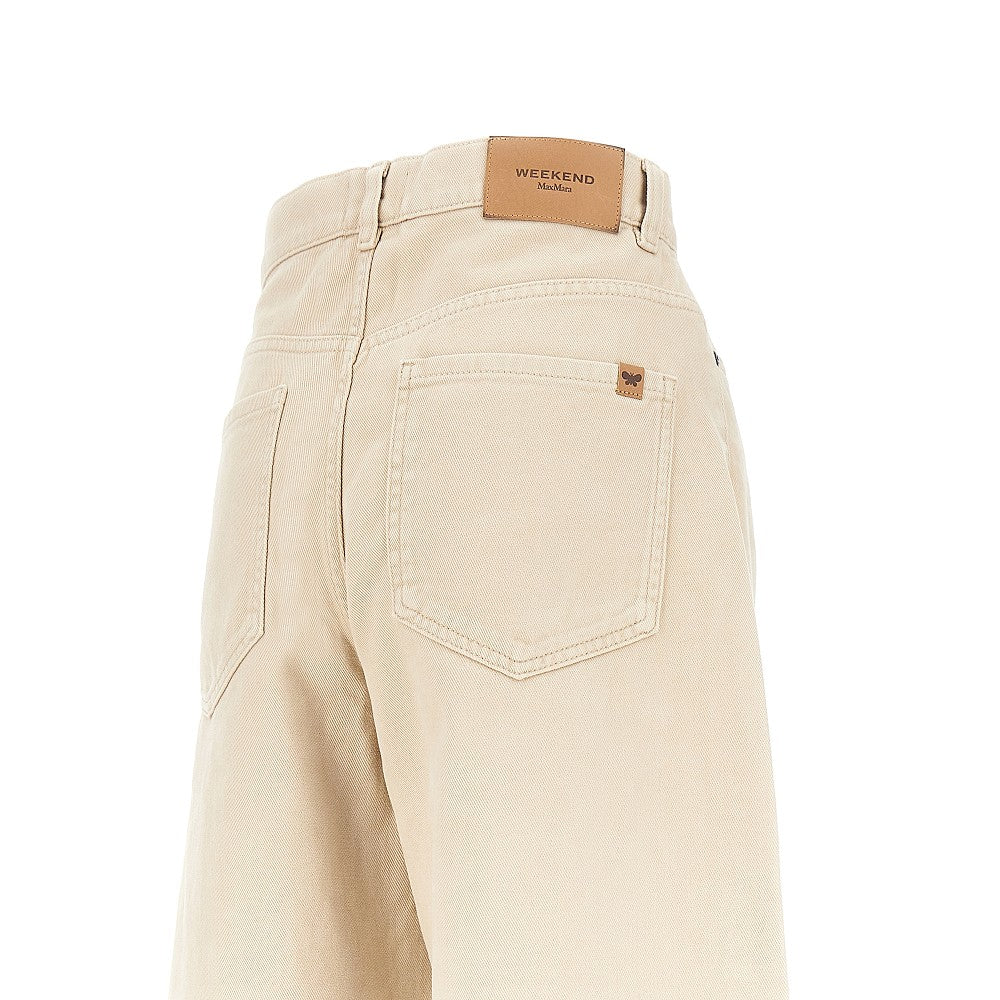 barrel leg drill pants