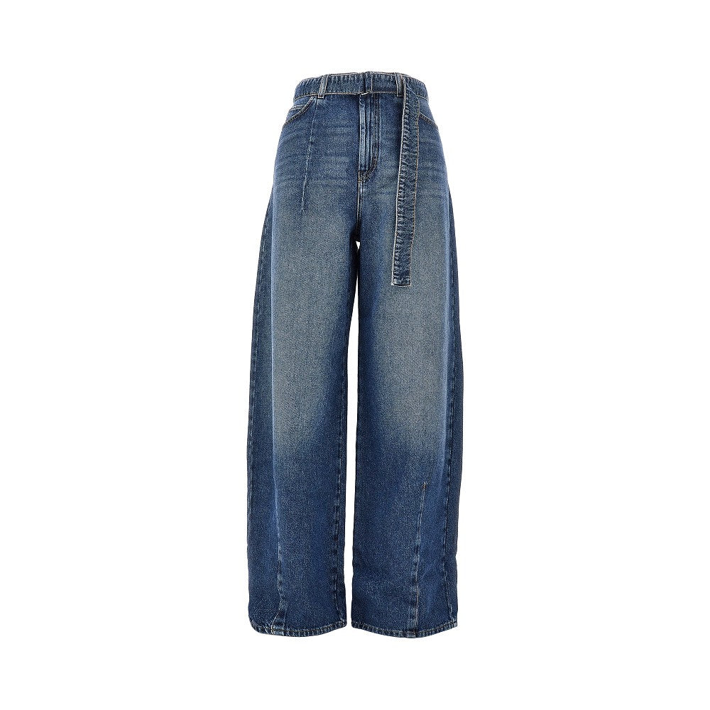 cotton denim oversized jeans