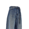 cotton denim oversized jeans
