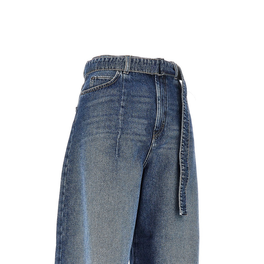 cotton denim oversized jeans