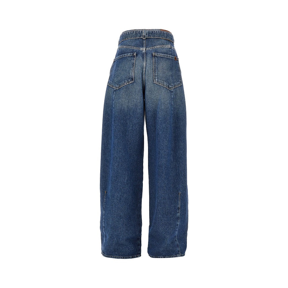 cotton denim oversized jeans
