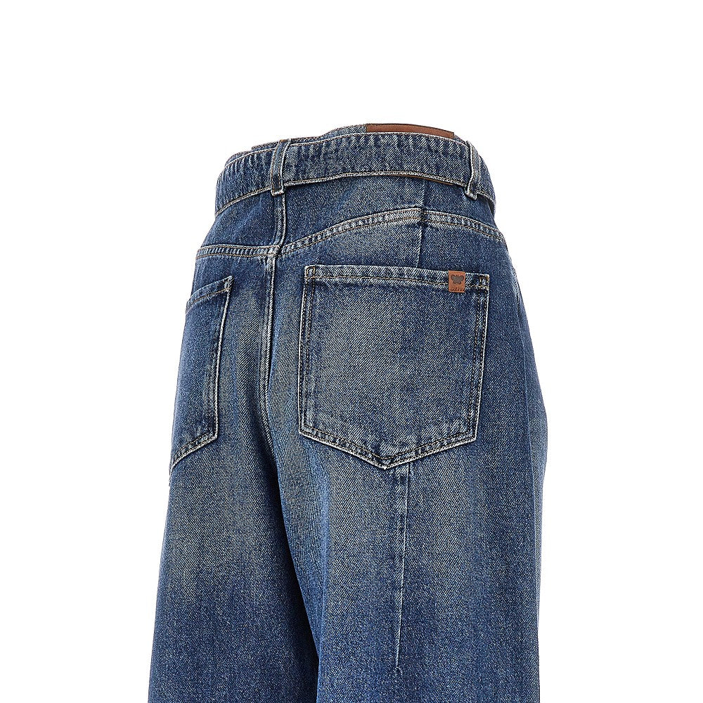 cotton denim oversized jeans