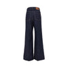 cotton denim wide-leg jeans