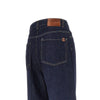 cotton denim wide-leg jeans
