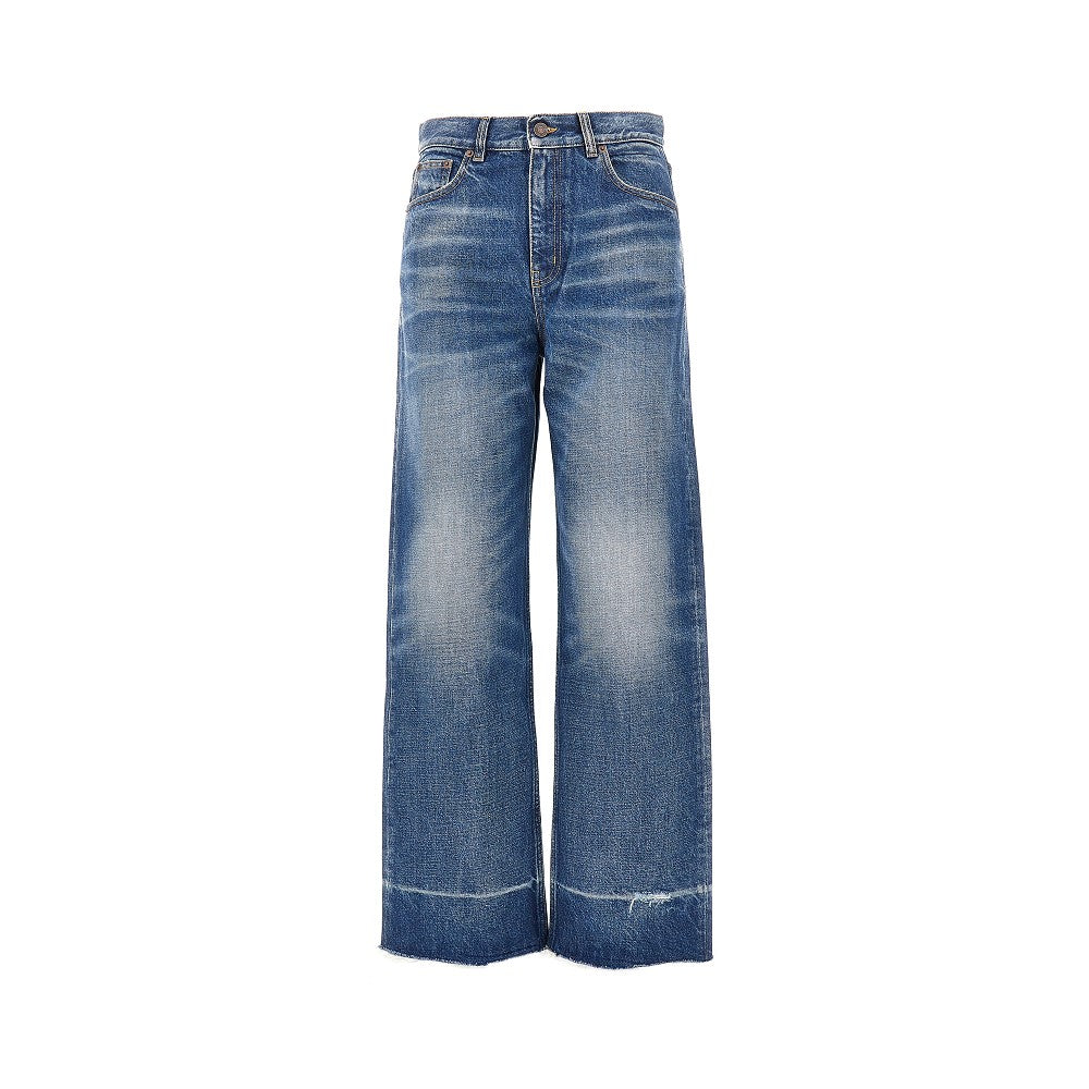 raw-cut hem jeans