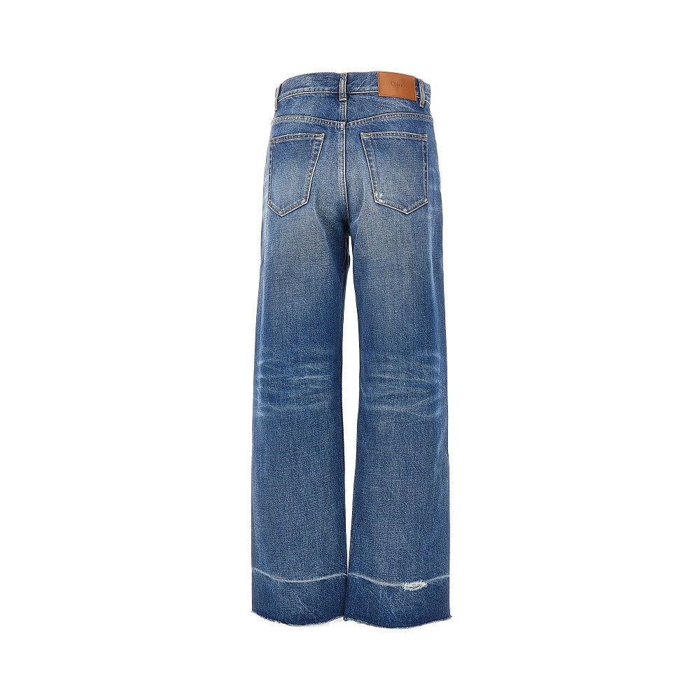 raw-cut hem jeans
