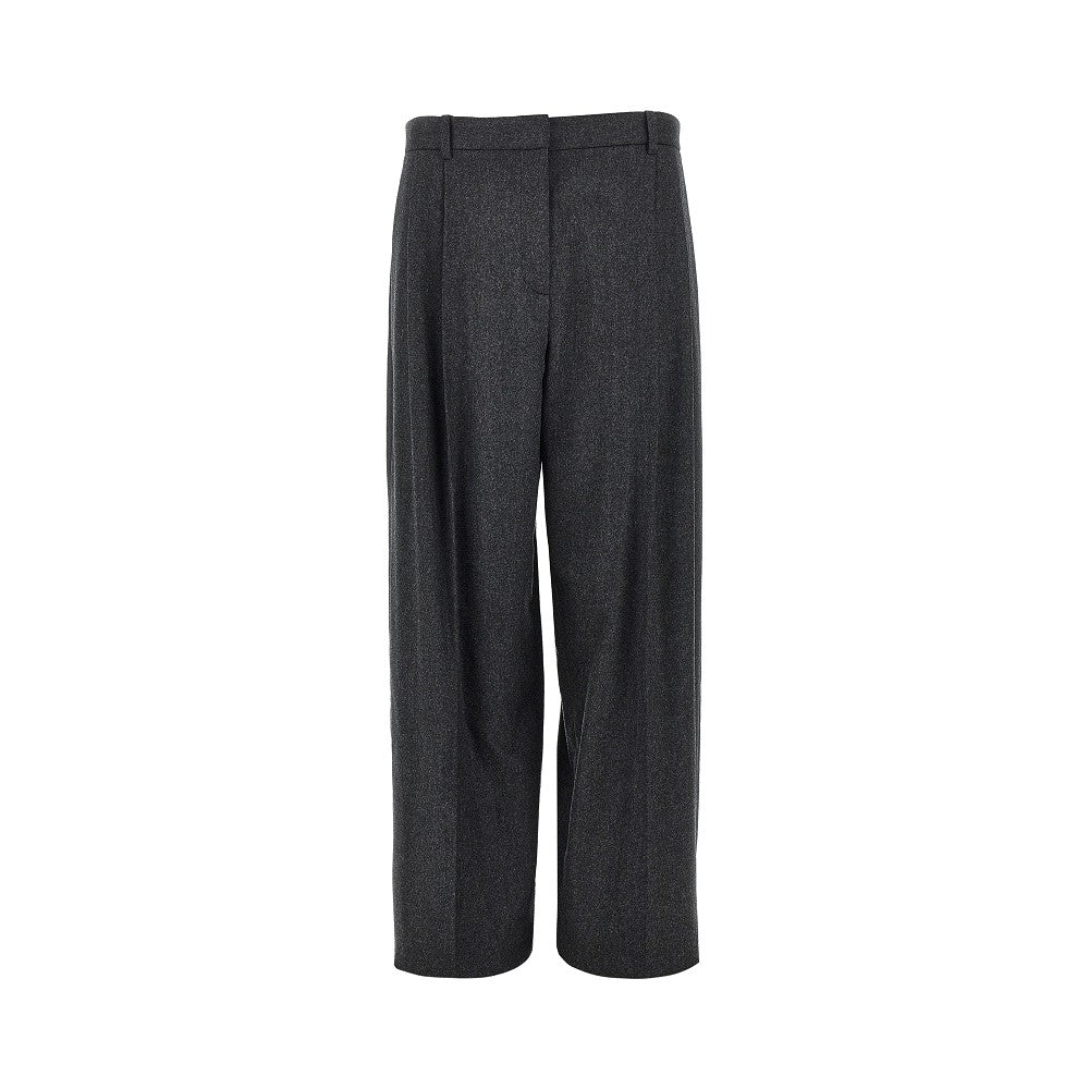 august pleated flannel pants