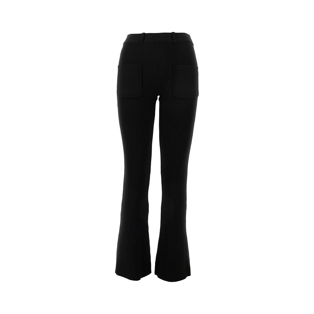 COURREGES M ribbed knit flared pants