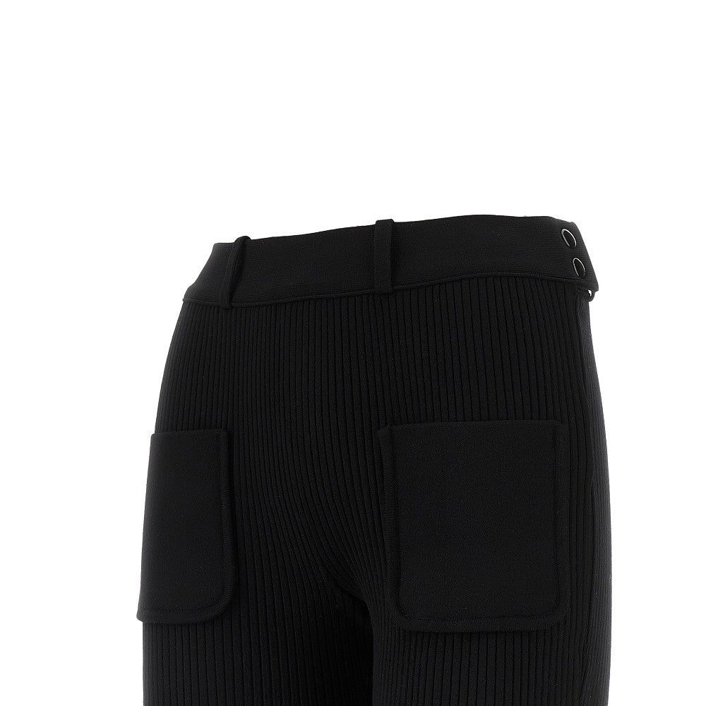 COURREGES M ribbed knit flared pants