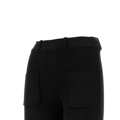 COURREGES M ribbed knit flared pants